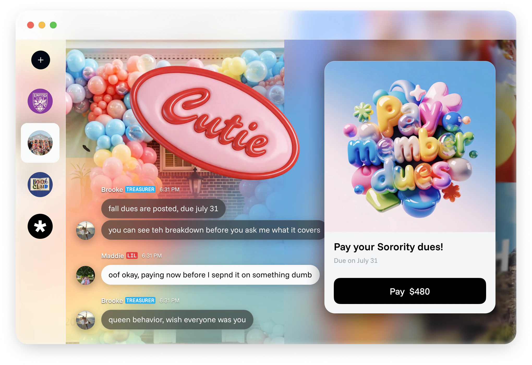 Sororities widget